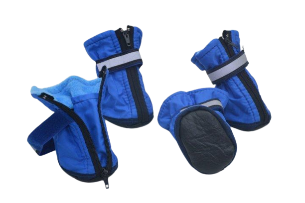 Ботинки для собак на флисе мини 3x4x7,5 см Голубой (00000007629)