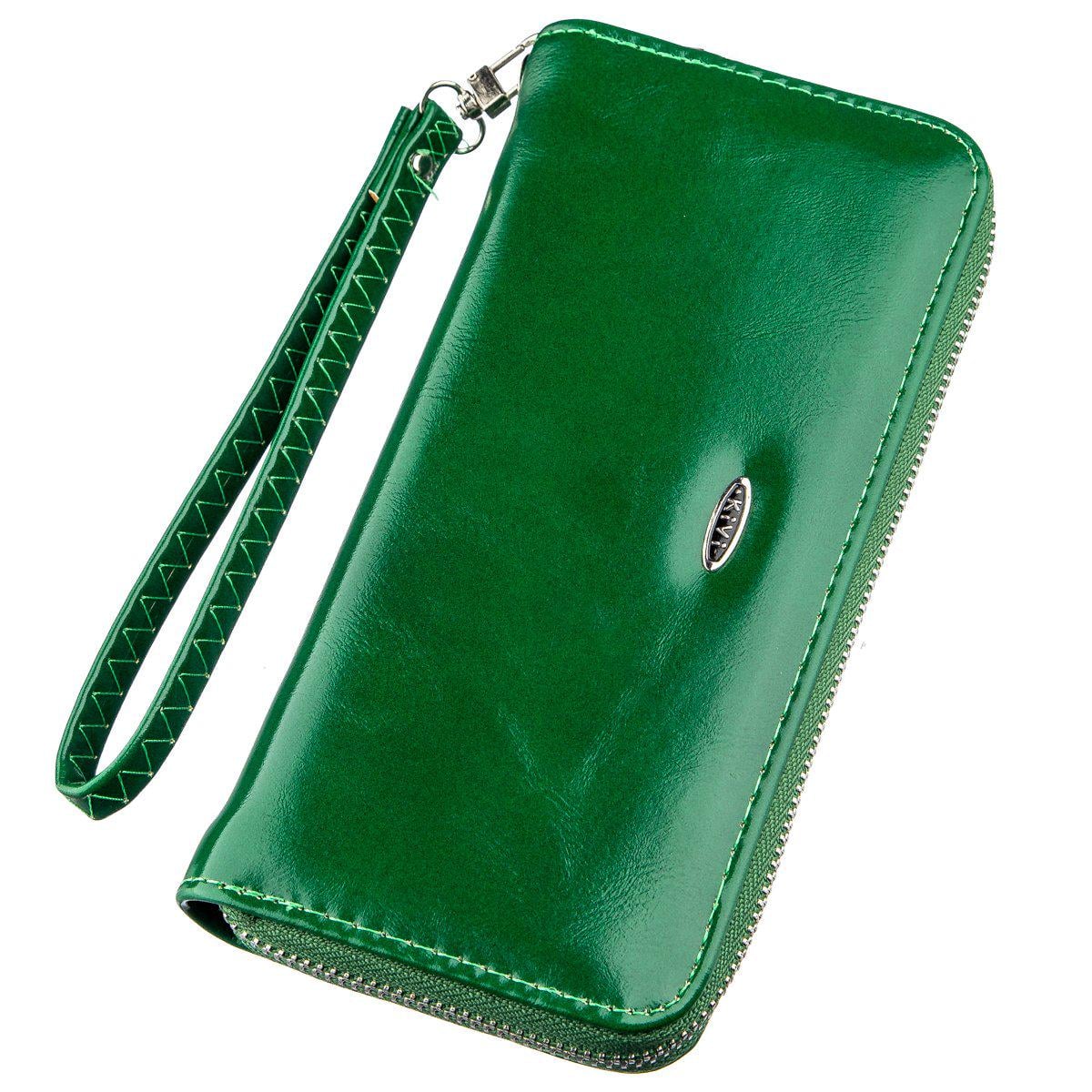 Кошелек женский Kivi-wallet 19034 кожа Зеленый
