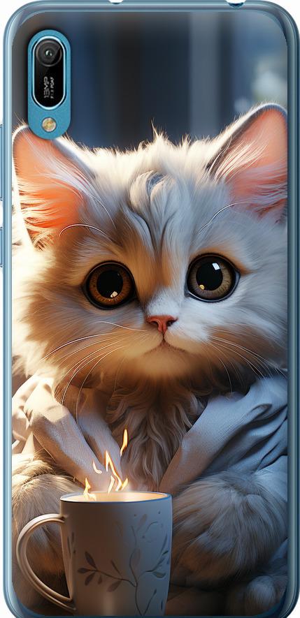 Чехол на Huawei Y6 2019 White cat (5646t-1666-42517) Чехол на Huawei Y6 2019 White cat (5646t-1666-42517)