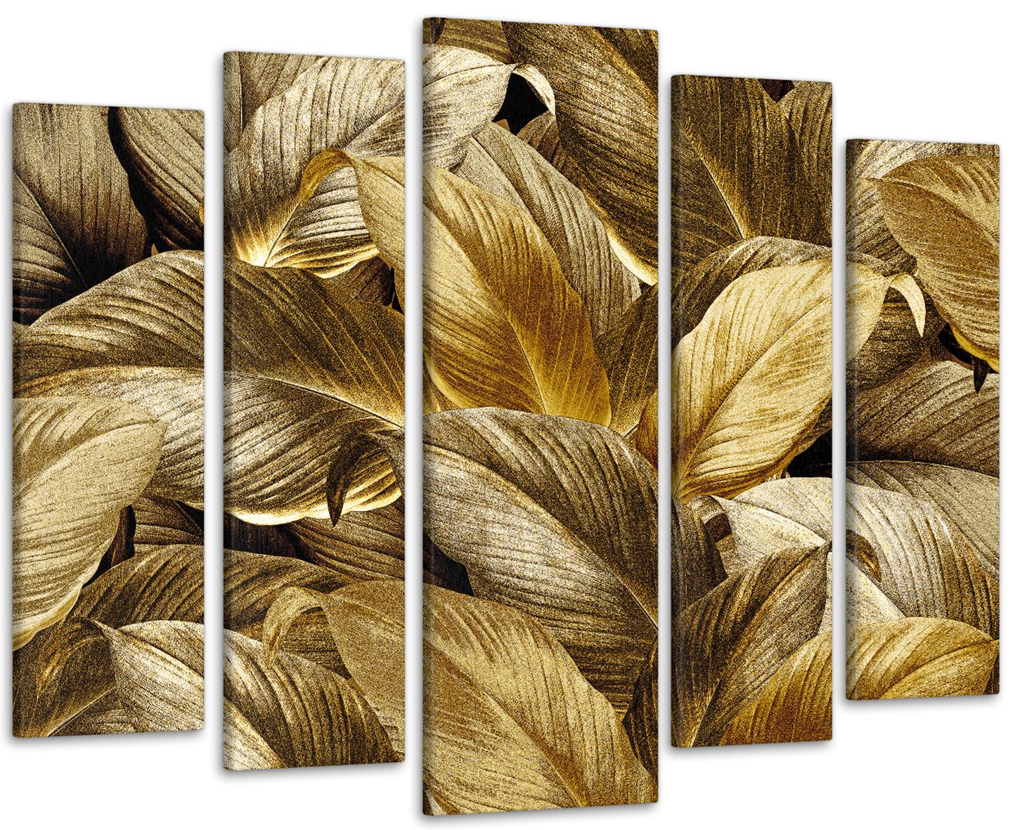 Картина модульна Абстракція Листя 99х140 см (Art-460_5)