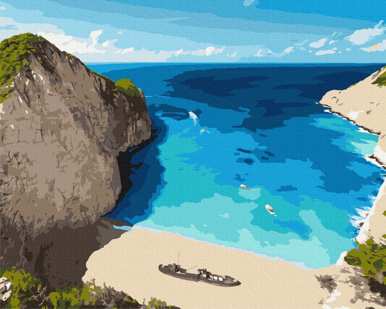 Картина по номерам Brushme Голубая лагуна 50x40 см (BS52632)