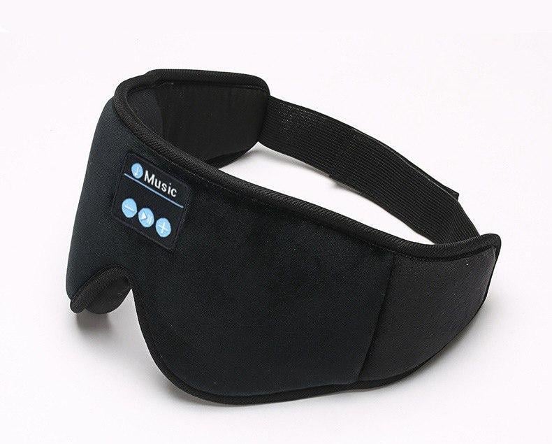 Маска 3D для сна с Bluetooth наушниками с беспроводным соединением Черный (2336178659)