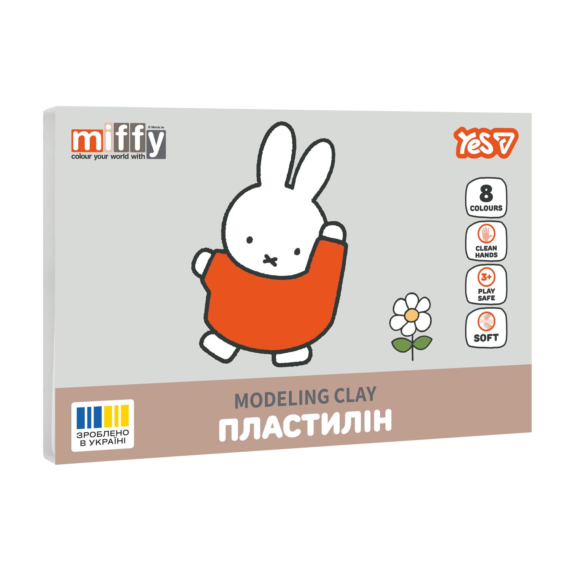 Пластилин YES Miffy 8 цветов 160 г (540717)