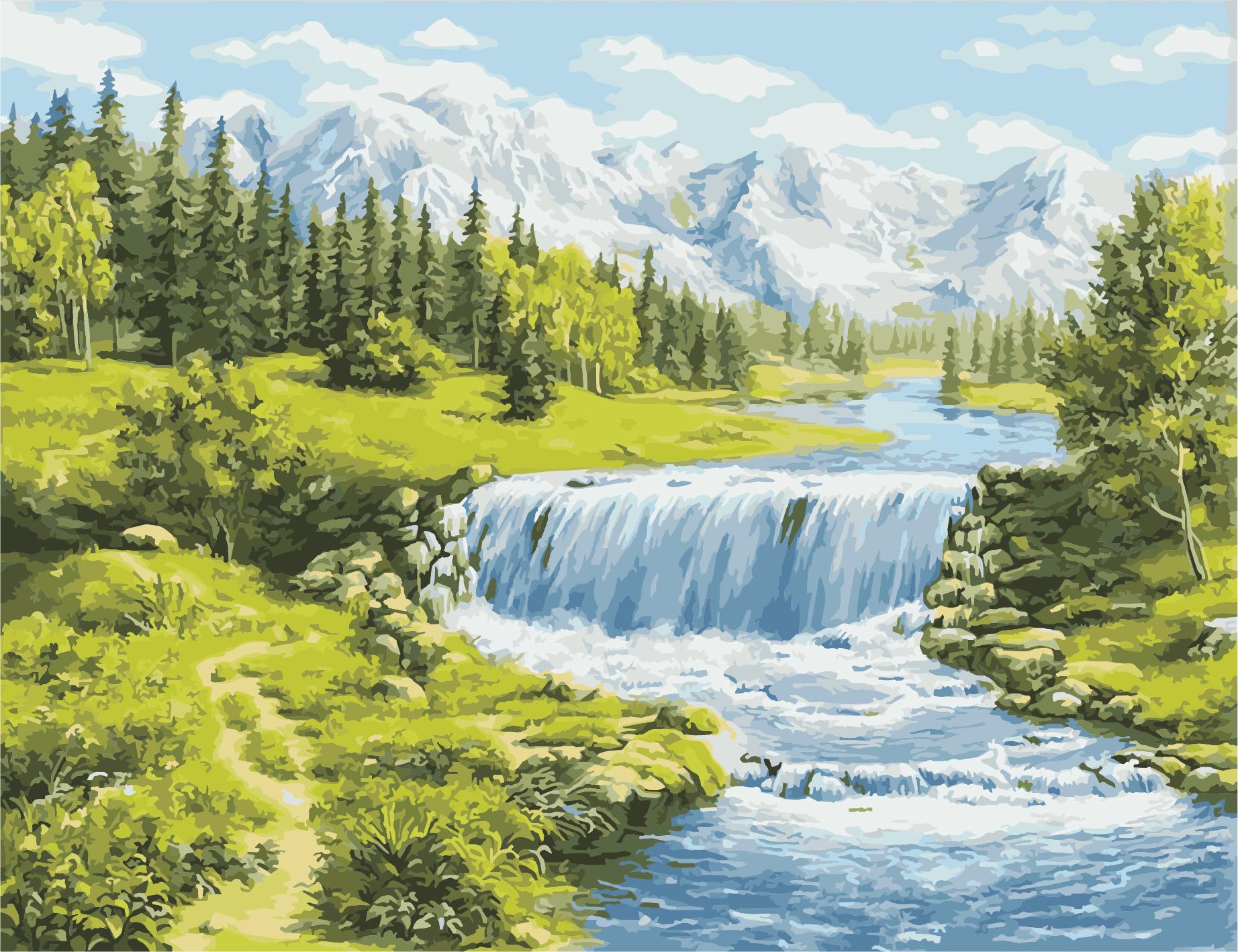 Картина по номерам Art Story Лето в горах 50x65 см (AS0957)
