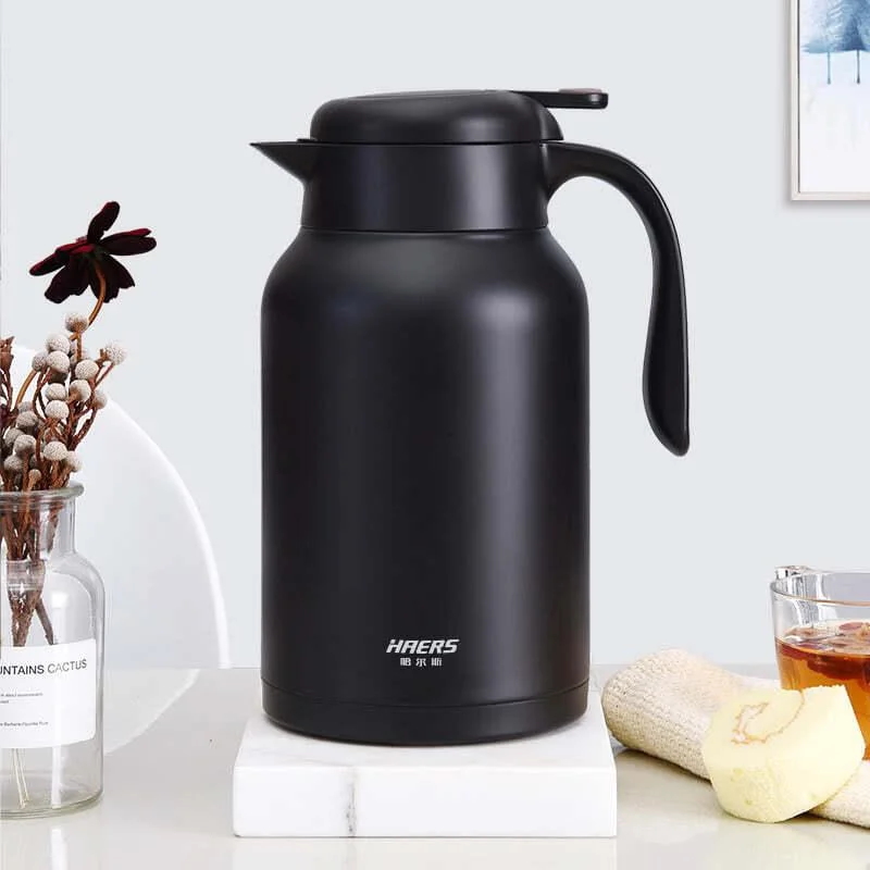 Термос Haers из нержавеющей стали 2 л Черный