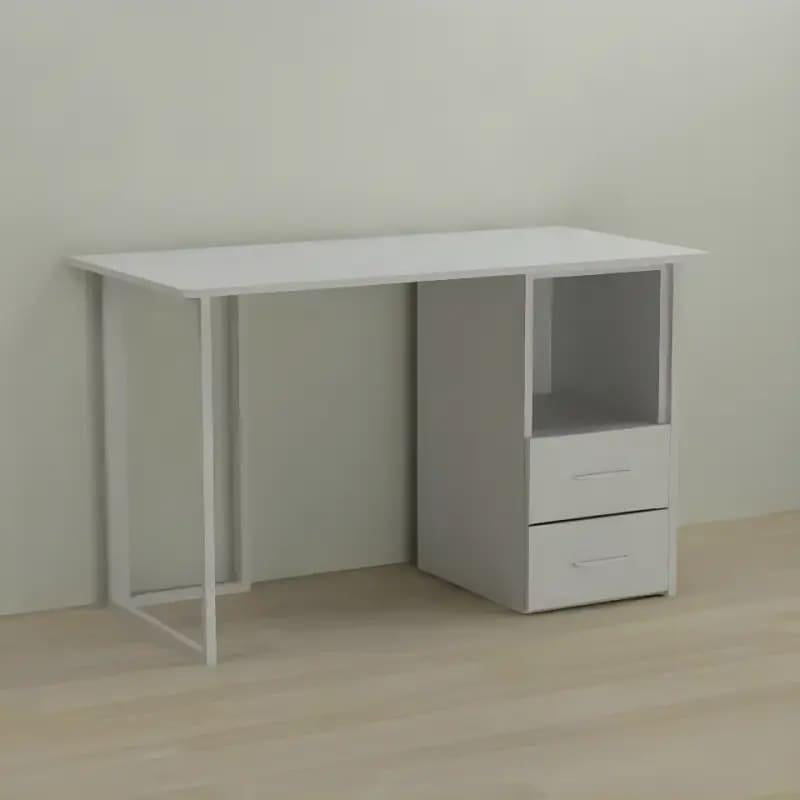 Письмовий стіл Ferrum-decor Отто ДСП 32 мм 76x120x70 см Білий/Білий (FRD-101046)