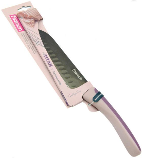 Нож сантоку Fissman Titan 18 см с титановым покрытием (FN-KN-2323)