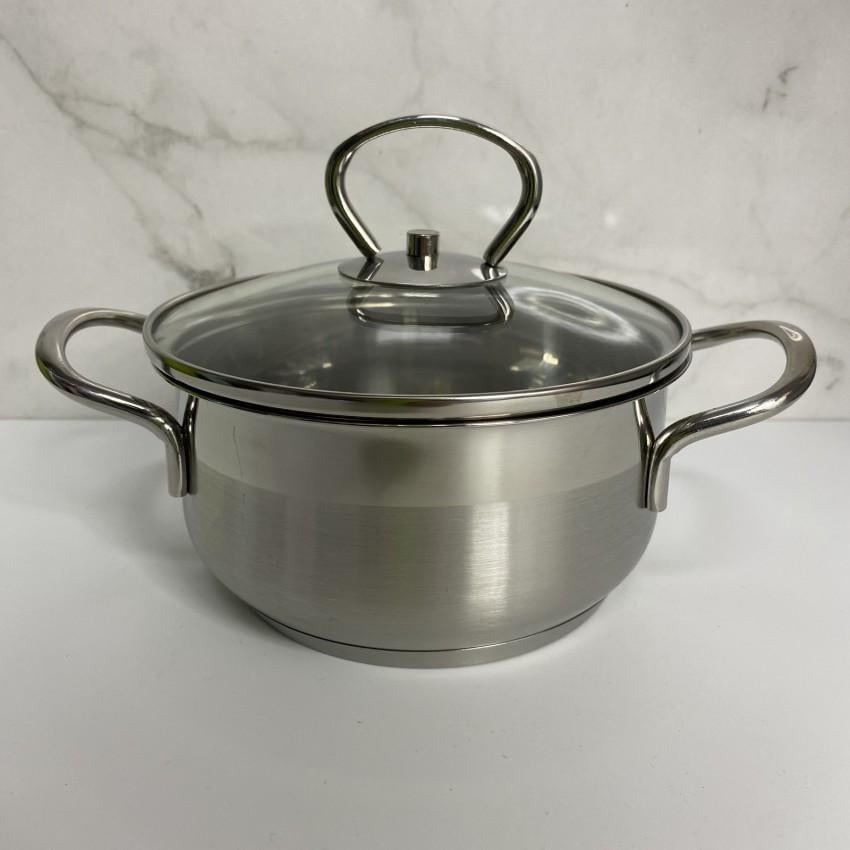 Каструля зі скляною кришкою Maestro MR-3508-18 із нержавіючої сталі 18 см 1,9 л (2034995566)