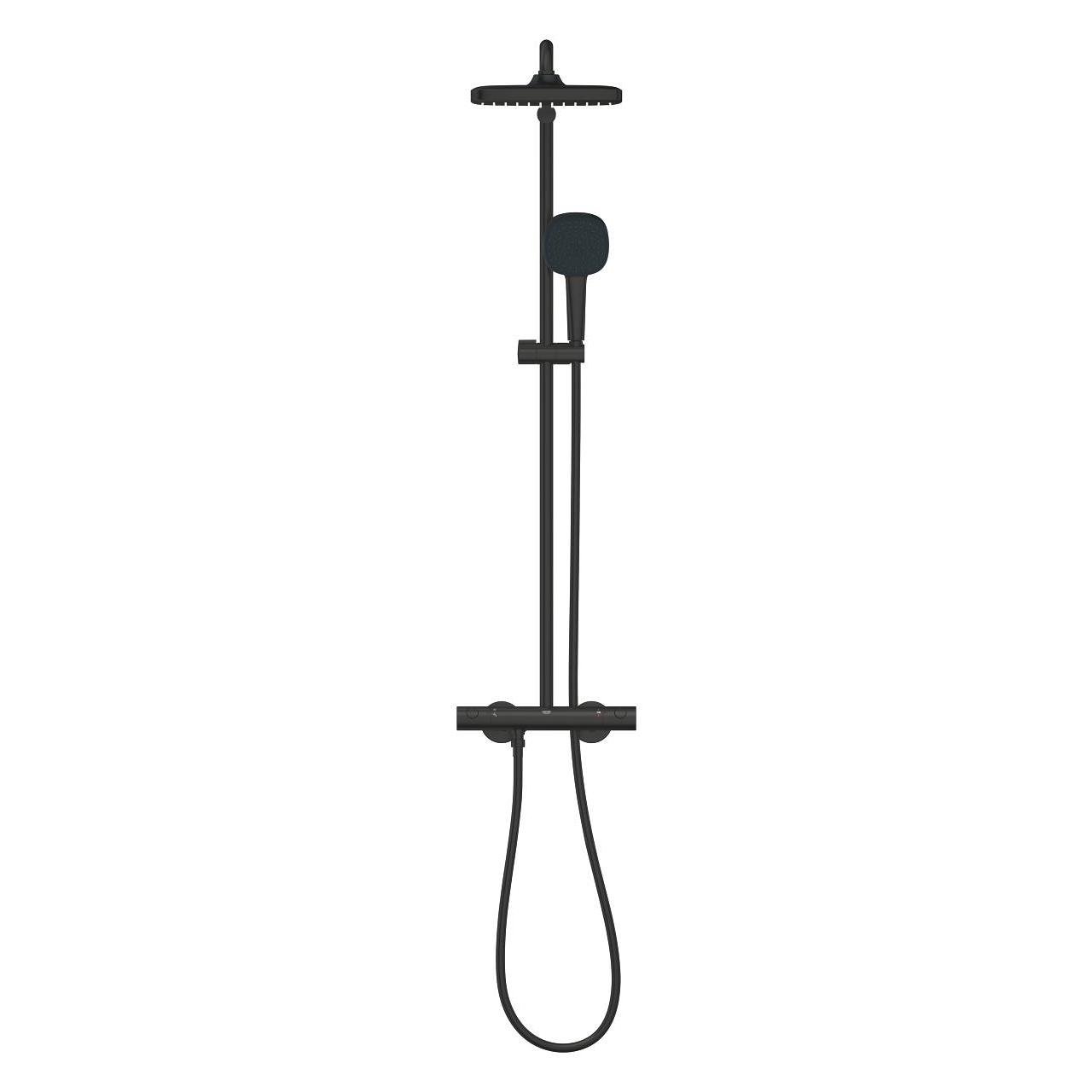 Душова система з термостатом Grohe Tempesta System 266892431 Чорний (218524) - фото 4 Душова система з термостатом Grohe Tempesta System 266892431 Чорний (218524) - фото 4