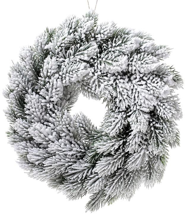 Декоративный венок Снежный Ø 30 см из искусственной хвои (BD-122-F58)