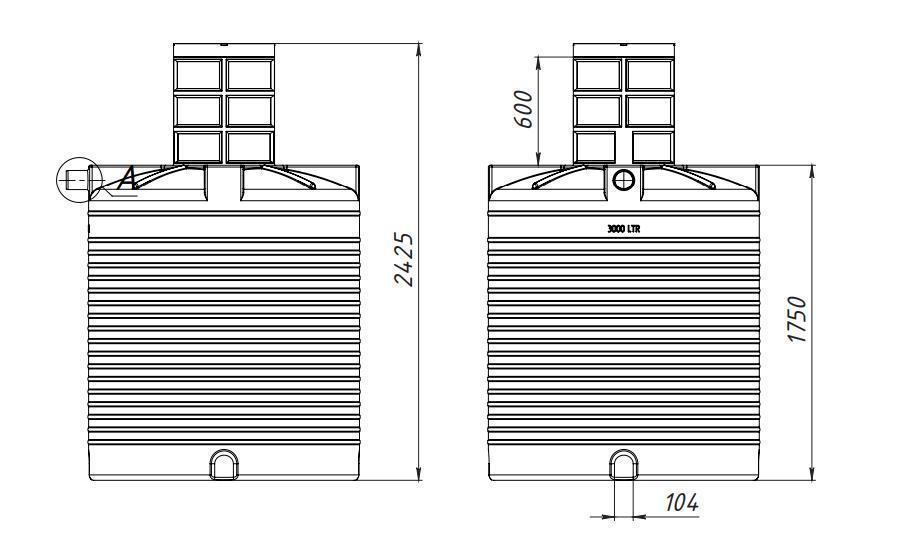 Выгребная яма 3000 л Ø 151х189 см горловина 90 см - фото 7 Выгребная яма 3000 л Ø 151х189 см горловина 90 см - фото 7