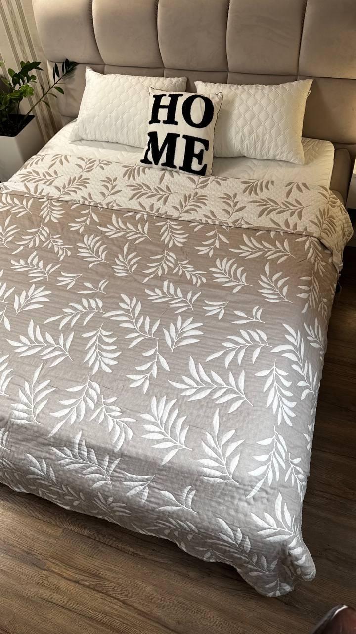 Покривало бавовняне 200х230 см Пудровий (Д-muslin25-007-02)