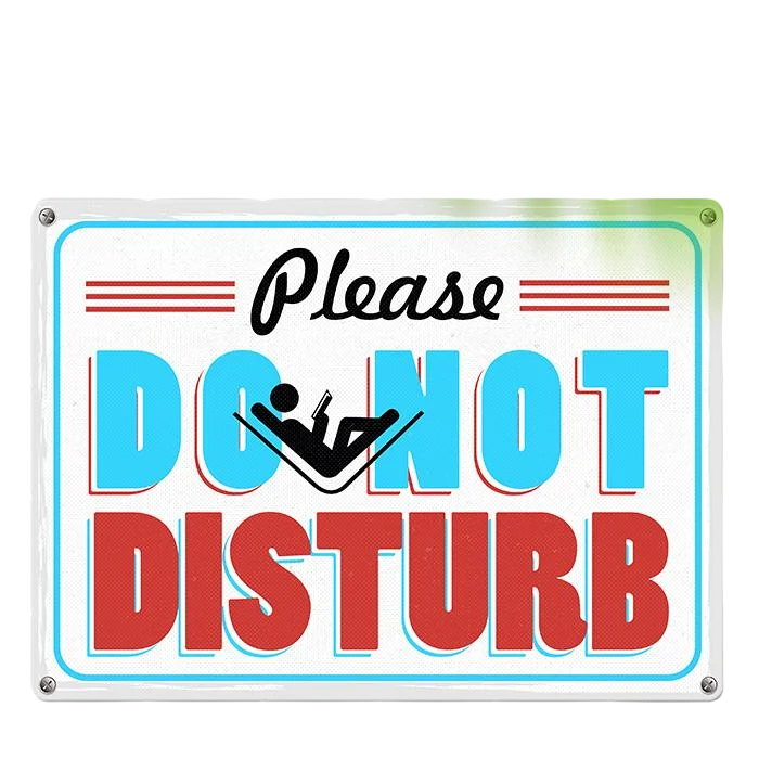 Табличка металлическая Please do not desturb 26х18,5 см (MET_20J040_WH)