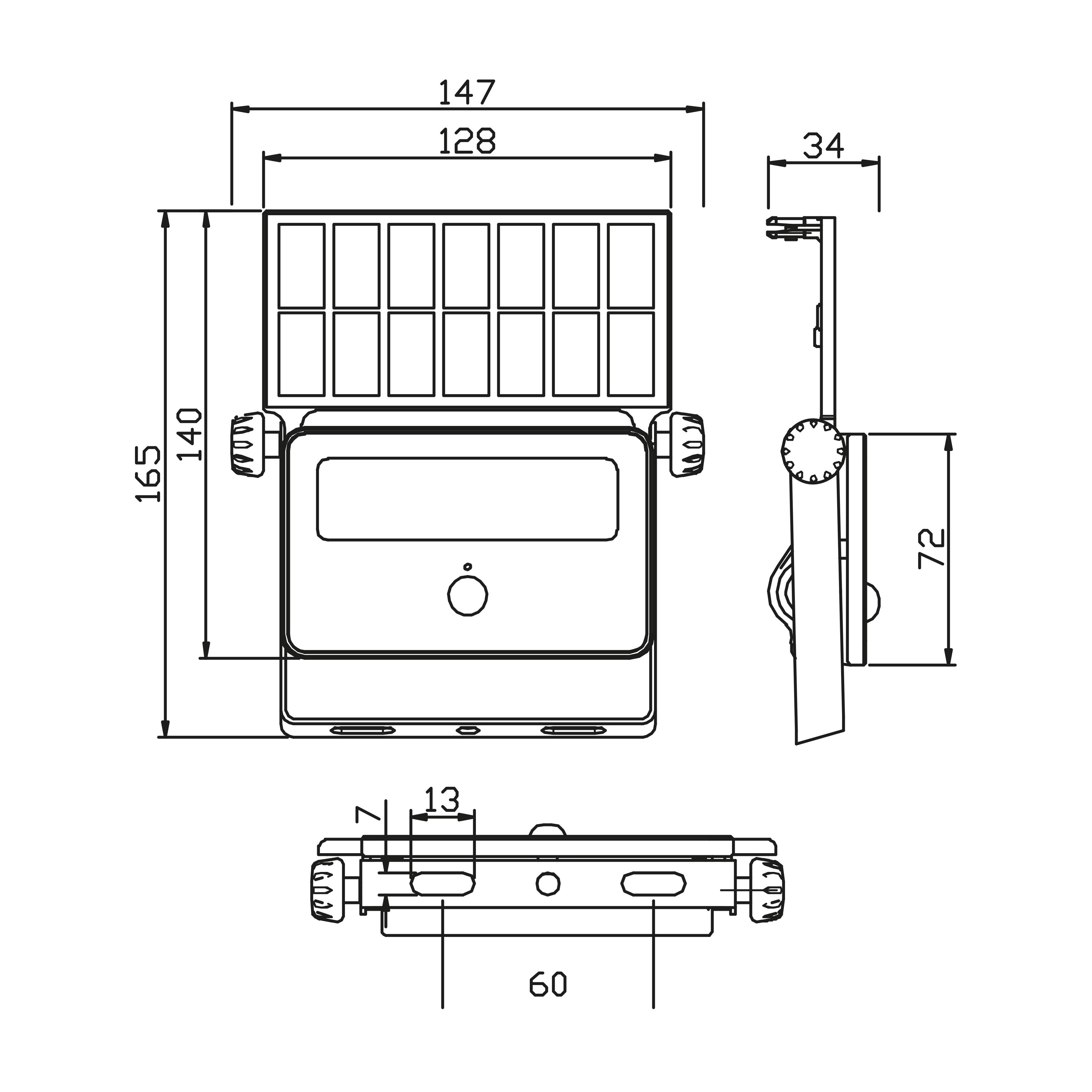 Прожектор светодиодный на солнечной батарее Horoz Electric SPIDER-16 16 W 6400 К Черный - фото 2 Прожектор светодиодный на солнечной батарее Horoz Electric SPIDER-16 16 W 6400 К Черный - фото 2