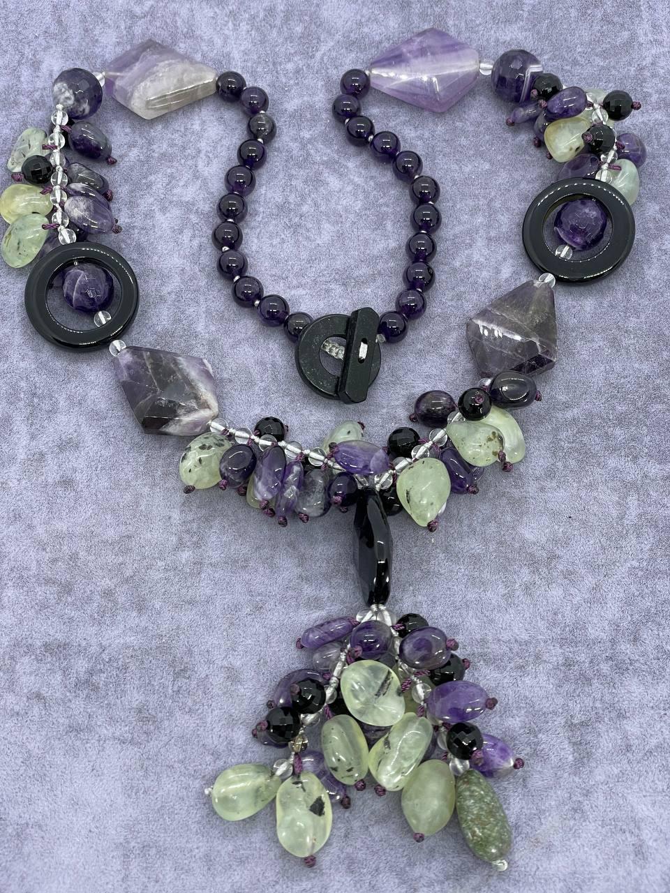 Бусы аметист 60 см Фиолетовый (9793)