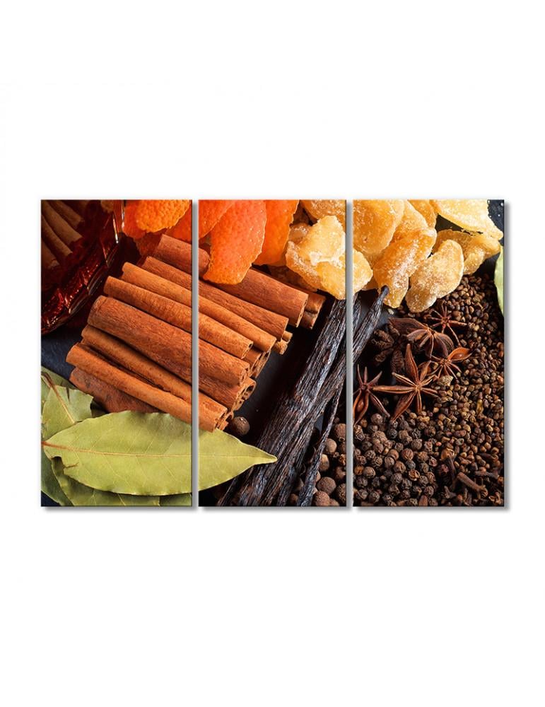 Картина модульная Пряности для глинтвейна 3 модуля 70x105 см