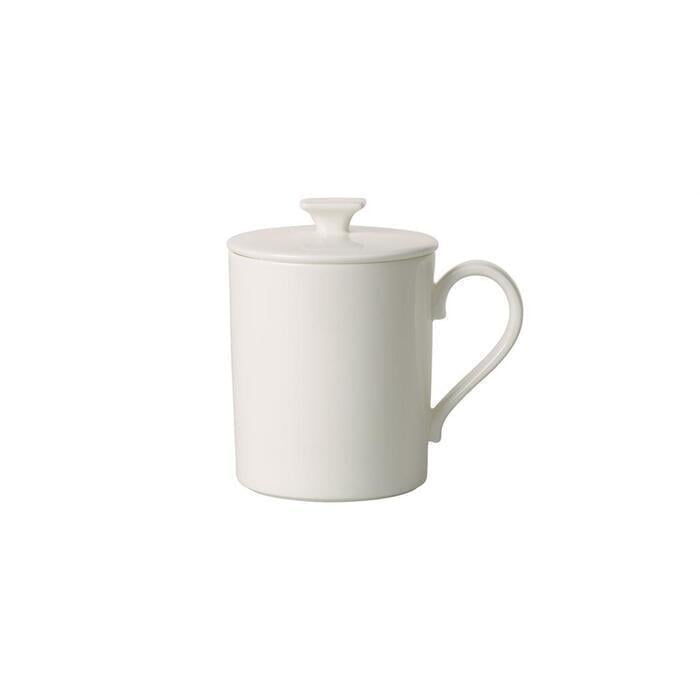 Чашка для кофе с крышкой Villeroy & Boch MetroChic Blanc Gifts фарфор (2548025)