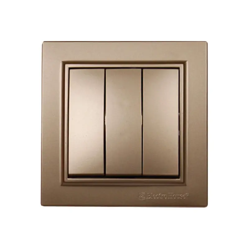 Выключатель тройной ElectroHouse Enzo IP22 Роскошно золотой (EH-2185-LG) Выключатель тройной ElectroHouse Enzo IP22 Роскошно золотой (EH-2185-LG)