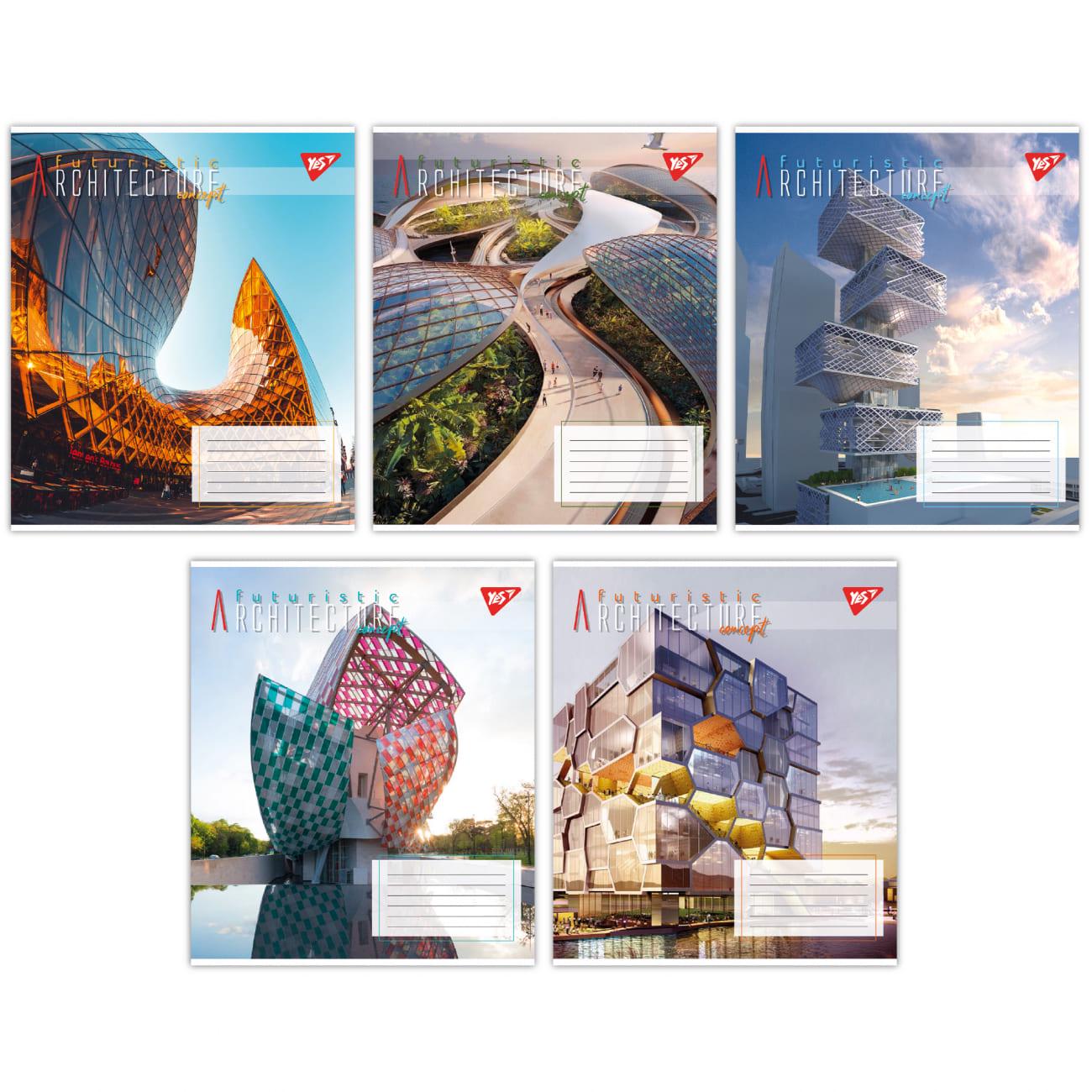 Зошит шкільний YES Futuristic Architecture клітинка 36 арк. (767065) - фото 2 Зошит шкільний YES Futuristic Architecture клітинка 36 арк. (767065) - фото 2