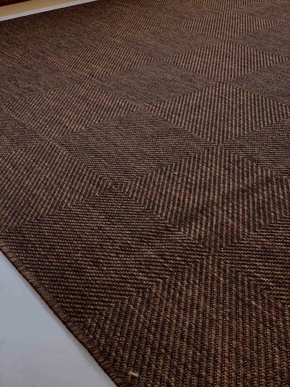 Килим безворсовий абстрактний рогожка прямокутний 160х230 см Бежевий (10011-0303) - фото 5