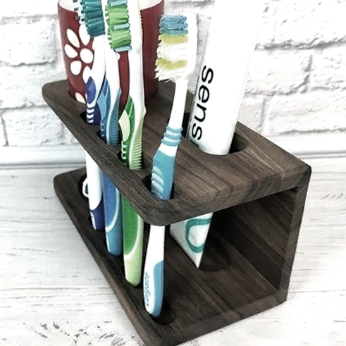 Органайзер для зубных щеток из дерева Тетуан Мокко (ОЗП-001010)