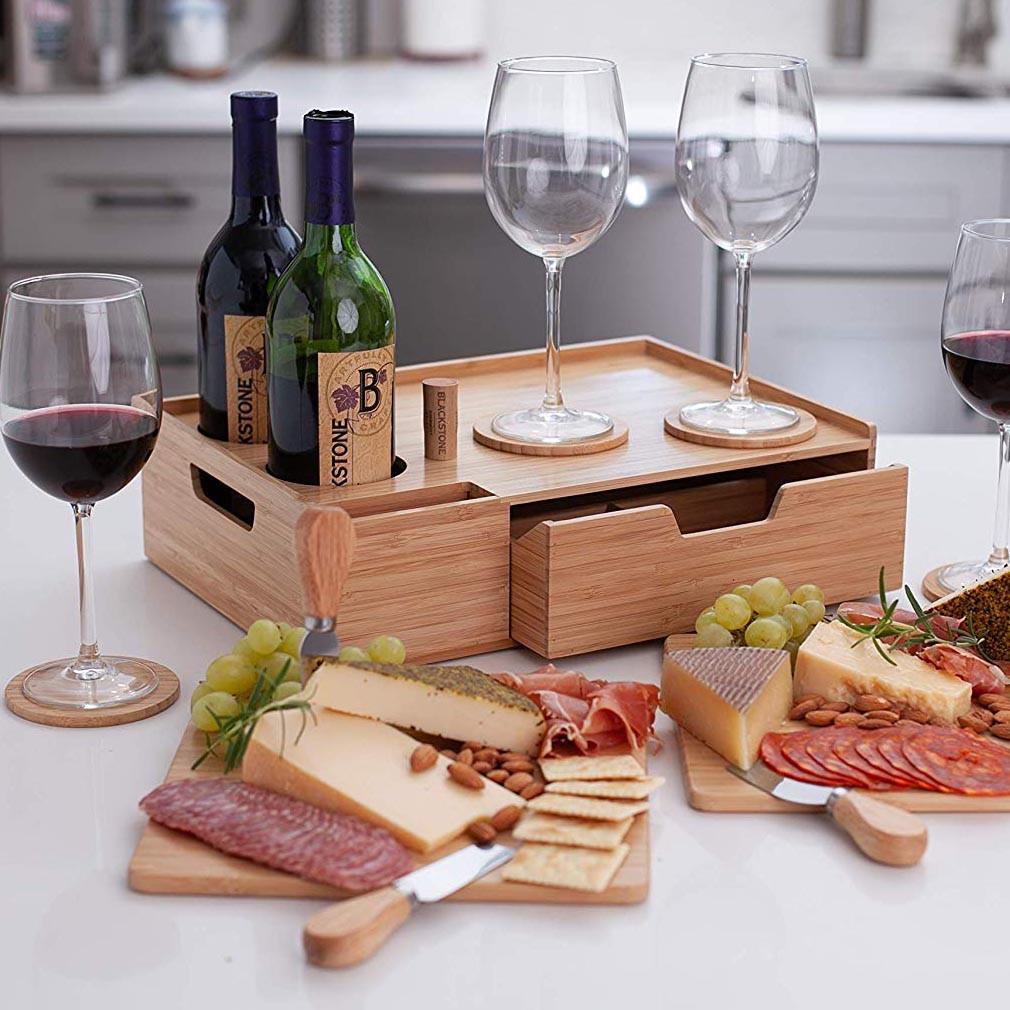 Столик розкладний з дерева Лаклан Ваніль (СУН-000502)