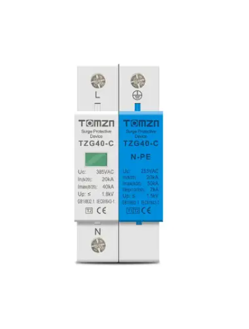 Разрядник для защиты TOMZN TZG40 AC 1р+N 385В от перенапряжения