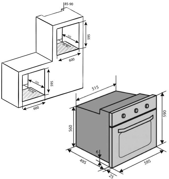 Духовой шкаф электрический Ventolux EO60TC-6P IVG (11149) - фото 8 Духовой шкаф электрический Ventolux EO60TC-6P IVG (11149) - фото 8