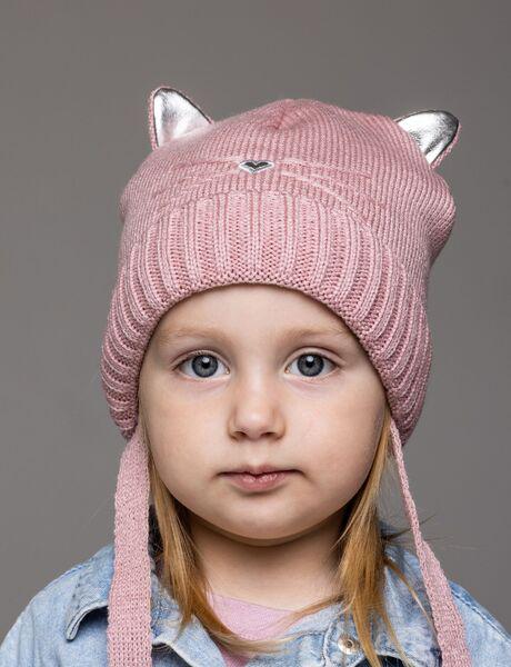 Шапка детская для девочек Кетрин D947 флис 42-46 см Пудровый - фото 1 Шапка детская для девочек Кетрин D947 флис 42-46 см Пудровый - фото 1