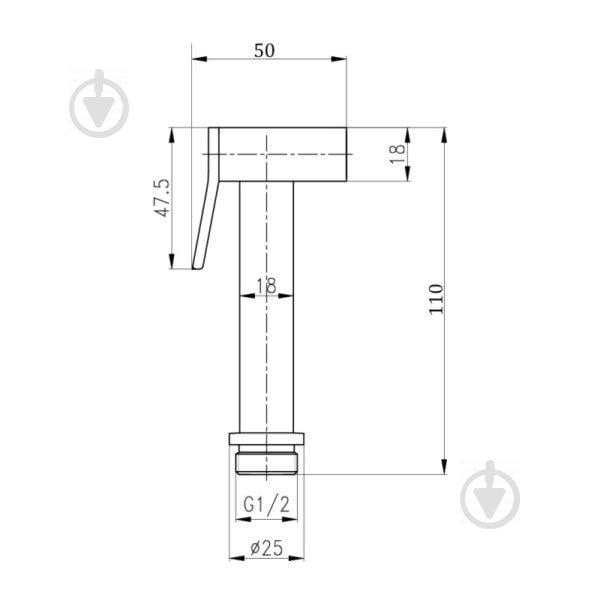 Лейка для биде Qtap CRM B120 QTCRMB120 - фото 2
