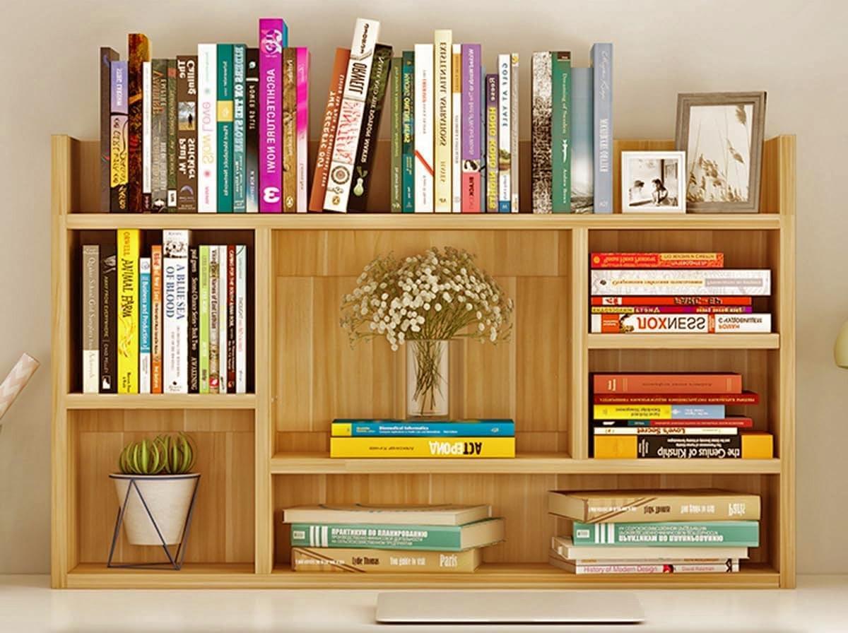 Полка-надстройка настольная из дерева Миролай карри (АКД-003003)