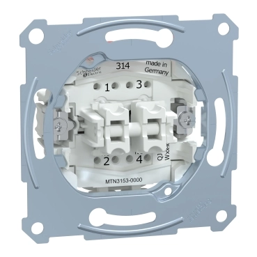 Механизм выключателя двухклавишного кнопочного Schneider Electric Merten (MTN3153-0000)