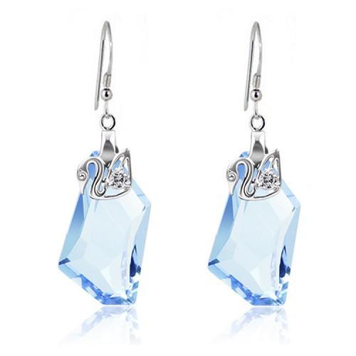 Сережки з кристалами Сваровські 3217863 Italina Блакитний