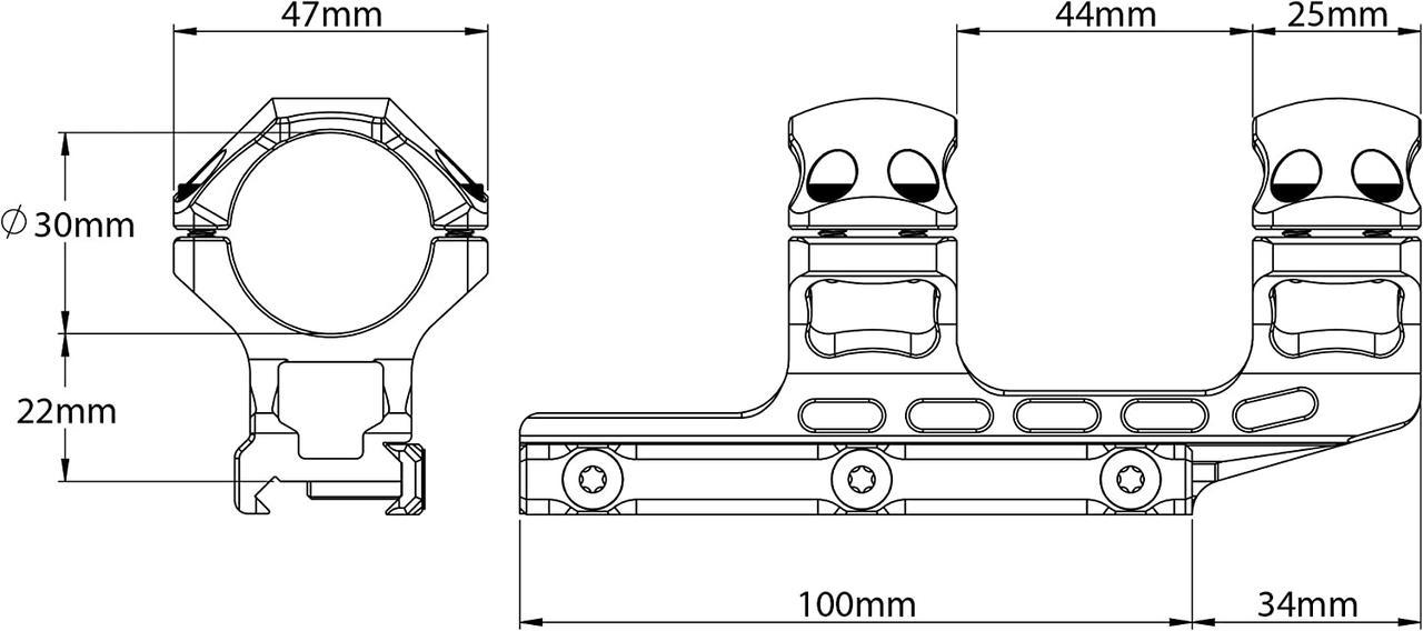 Крепление для прицела моноблок Leapers UTG ACCU-SYNC QR 30 мм High вынос 34 мм Picatinny быстросъемное - фото 9 Крепление для прицела моноблок Leapers UTG ACCU-SYNC QR 30 мм High вынос 34 мм Picatinny быстросъемное - фото 9