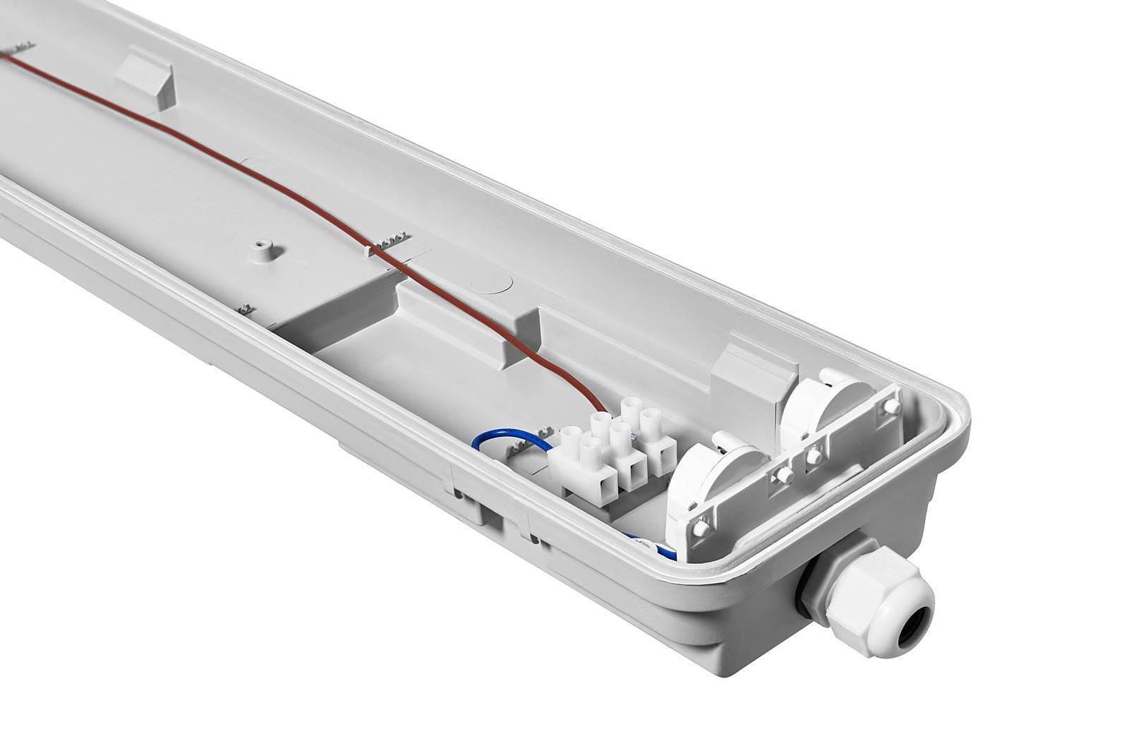Светильник светодиодный PC7 LED Slim IP65 G13 промышленный без ламп 2х1200 мм (24405369) - фото 3 Светильник светодиодный PC7 LED Slim IP65 G13 промышленный без ламп 2х1200 мм (24405369) - фото 3