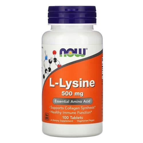 Лизин NOW L-Lysine 500 мг 100 Tablets (NOW-00100)