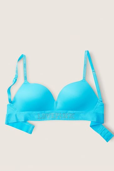 Бюстгальтер безшовний з пуш ап Victoria's Secret PINK Wear Everywhere Wireless Push-Up Bra 70B Блакитний (20003075) - фото 3 Бюстгальтер безшовний з пуш ап Victoria's Secret PINK Wear Everywhere Wireless Push-Up Bra 70B Блакитний (20003075) - фото 3