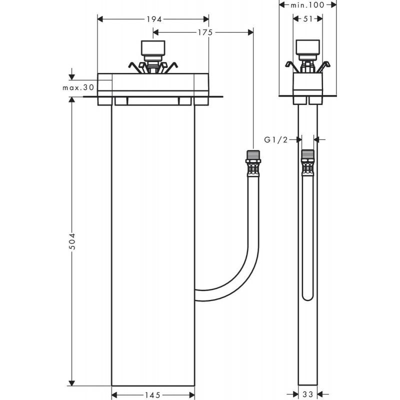 Прихована частина змішувача Hansgrohe SBOX 13560180 (71794) - фото 2