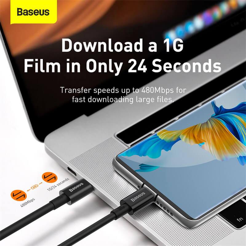 Кабель Baseus Type-C to Type-C Superior Series Fast Charging Data Cable 1 м 5A 100W CATYS-B02 Black (7850be71) - фото 8