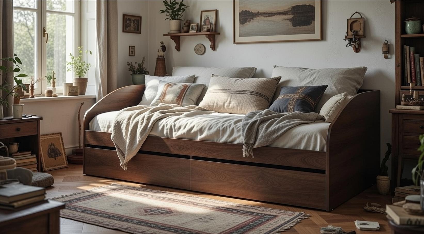 Кровать с ящиками Мастер Форм 800/2000 Брайт односпальная 835х2032х600 мм Венге магия