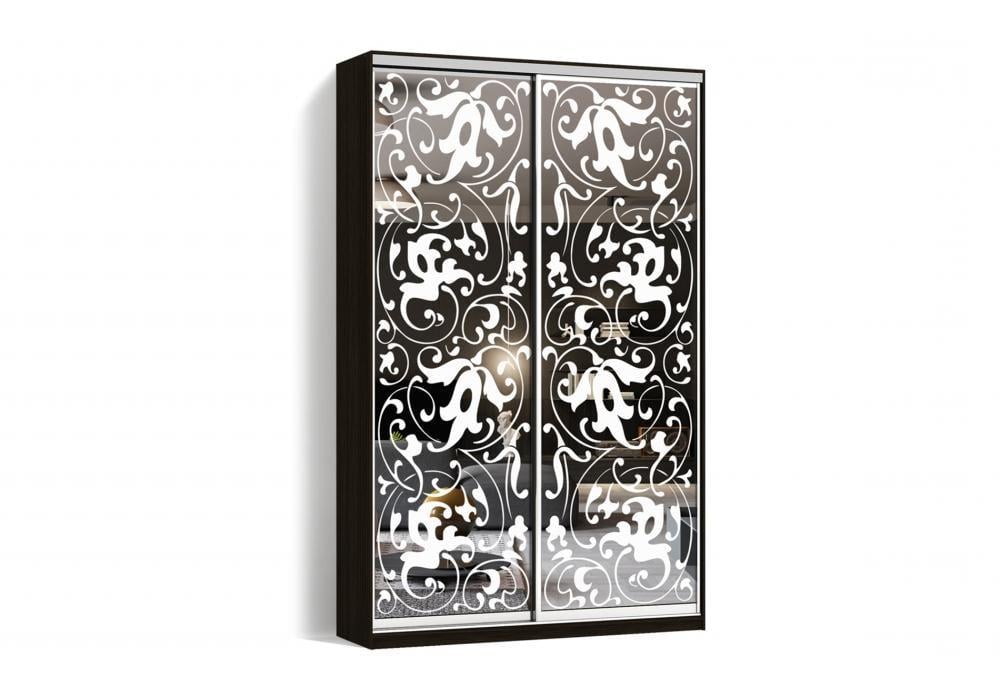 Шафа-купе Luхe 2 двері Піскоструй/Піскоструй малюнок 62L-62R CLS-II 1100х2000х600 мм Венге (25236)