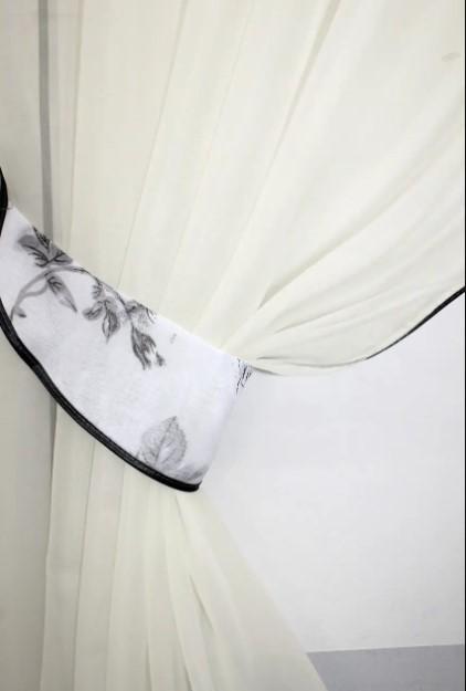 Комплект шторки/ламбрекен 290х170 см Молочный/Серый (084к) - фото 2 Комплект шторки/ламбрекен 290х170 см Молочный/Серый (084к) - фото 2