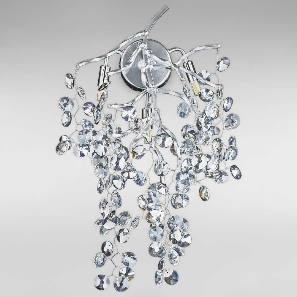 Настенный светильник бра хрустальное Light House DL-19122/3W Хром (77893)