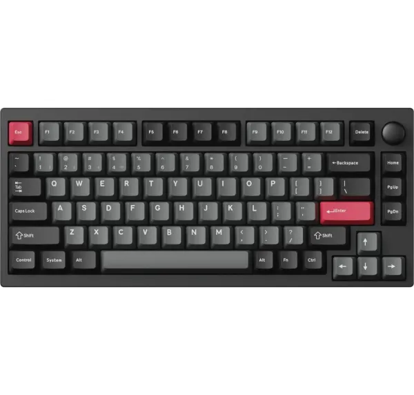 Клавиатура Lemokey P1 Pro Keychron Super Brown WL/BT/USB Hot-Swap RGB Carbon Black (P1P-M3-UA)