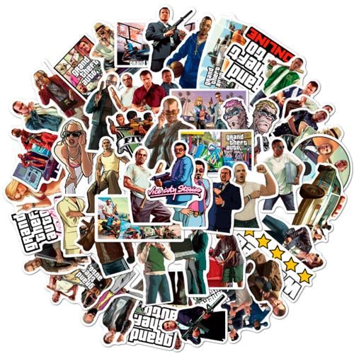 Набір наклейок GTA V 50 шт.