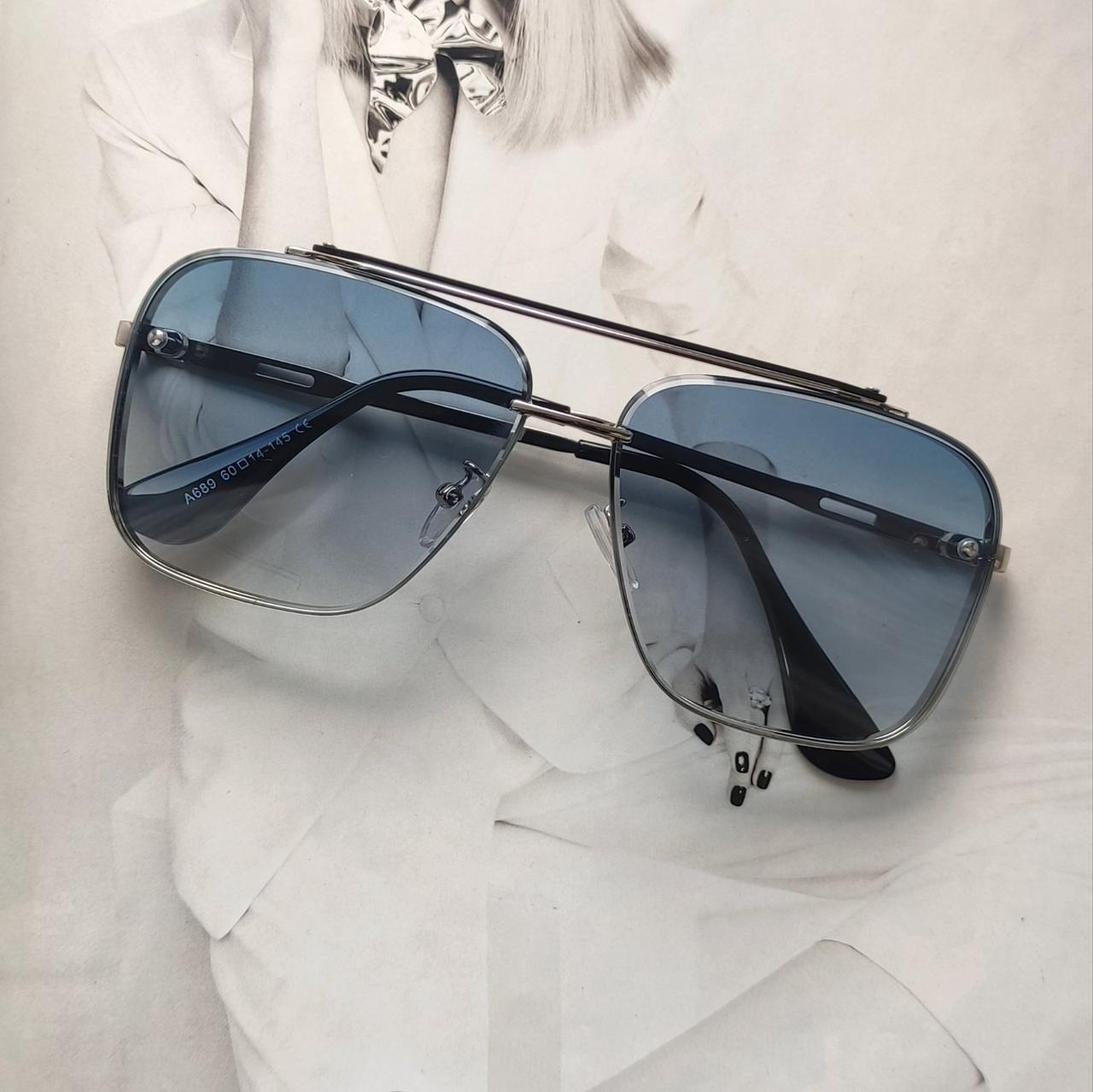 Очки квадратные авиаторы Синий (6634) - фото 6