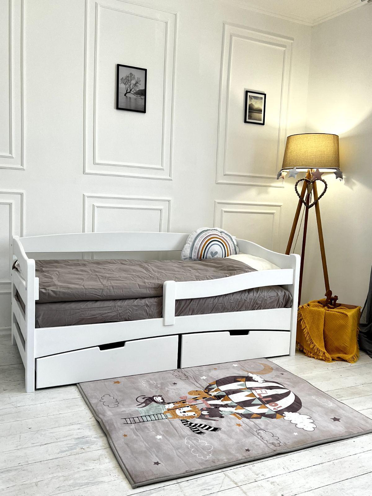 Ліжко підліткове Goydalka Afina з шухлядою 190x80 см Білий - фото 4 Ліжко підліткове Goydalka Afina з шухлядою 190x80 см Білий - фото 4