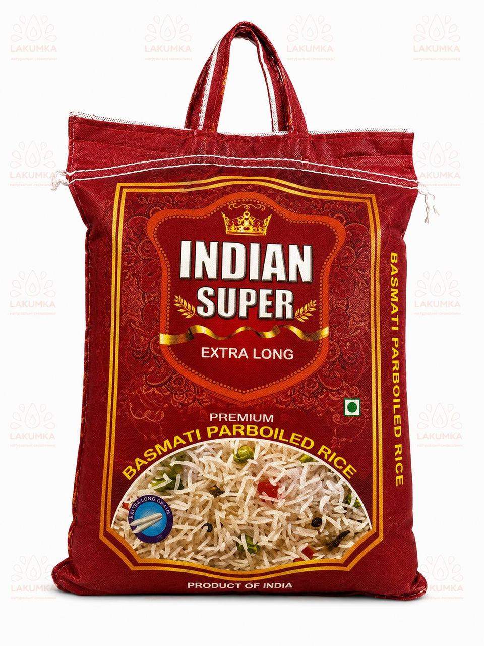 Рис басмати Indian Super Extra Long пропаренный длиннозернистый 1 кг (3131195174)