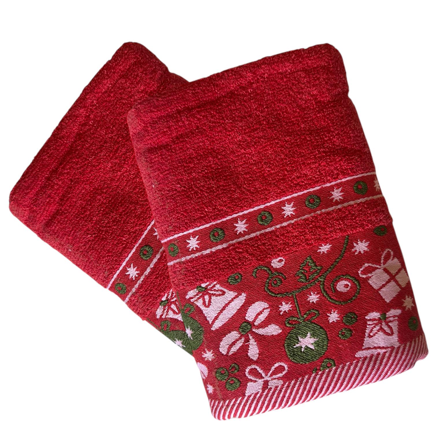 Полотенце махровое Malloory Home 50x100 см Красный (6934-2)