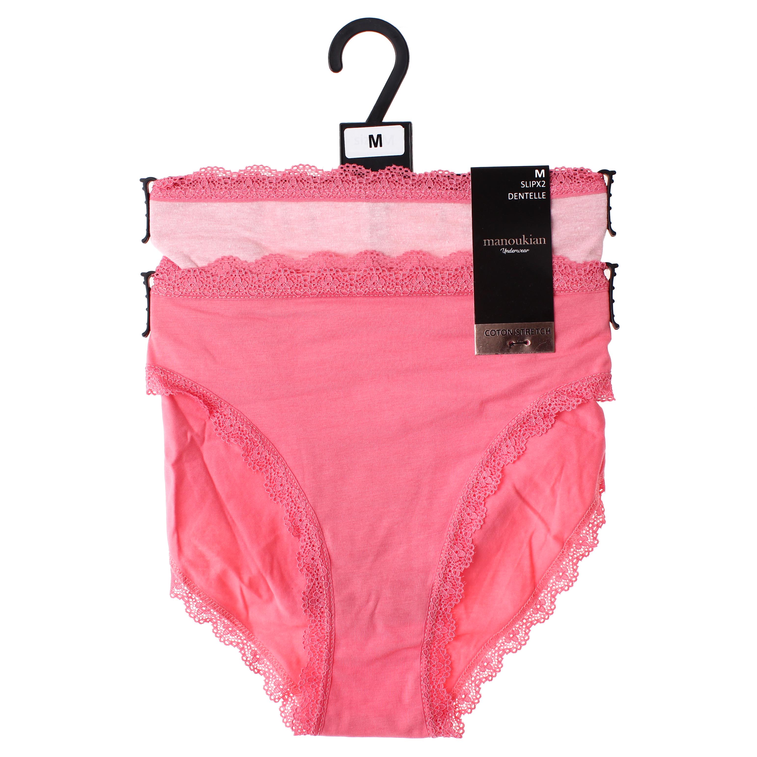 Трусики сліпи Manoukian Slips X2 Femme 2-pack XL Coral/Pink (13890784-2)